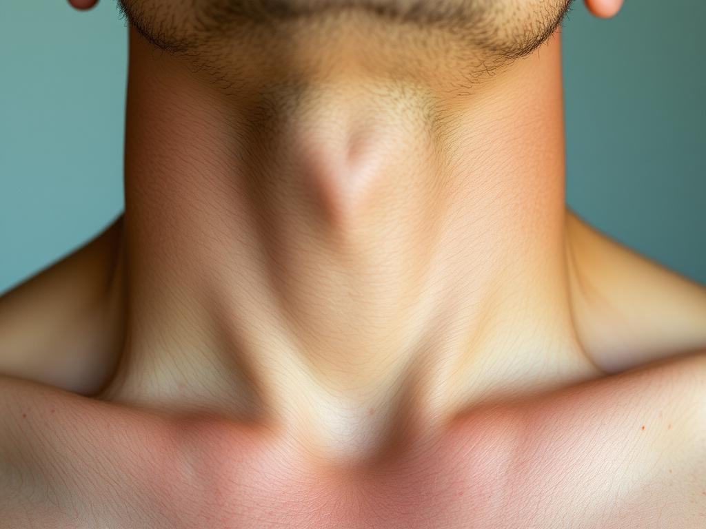 Nahaufnahme des sexy männlichen Halses